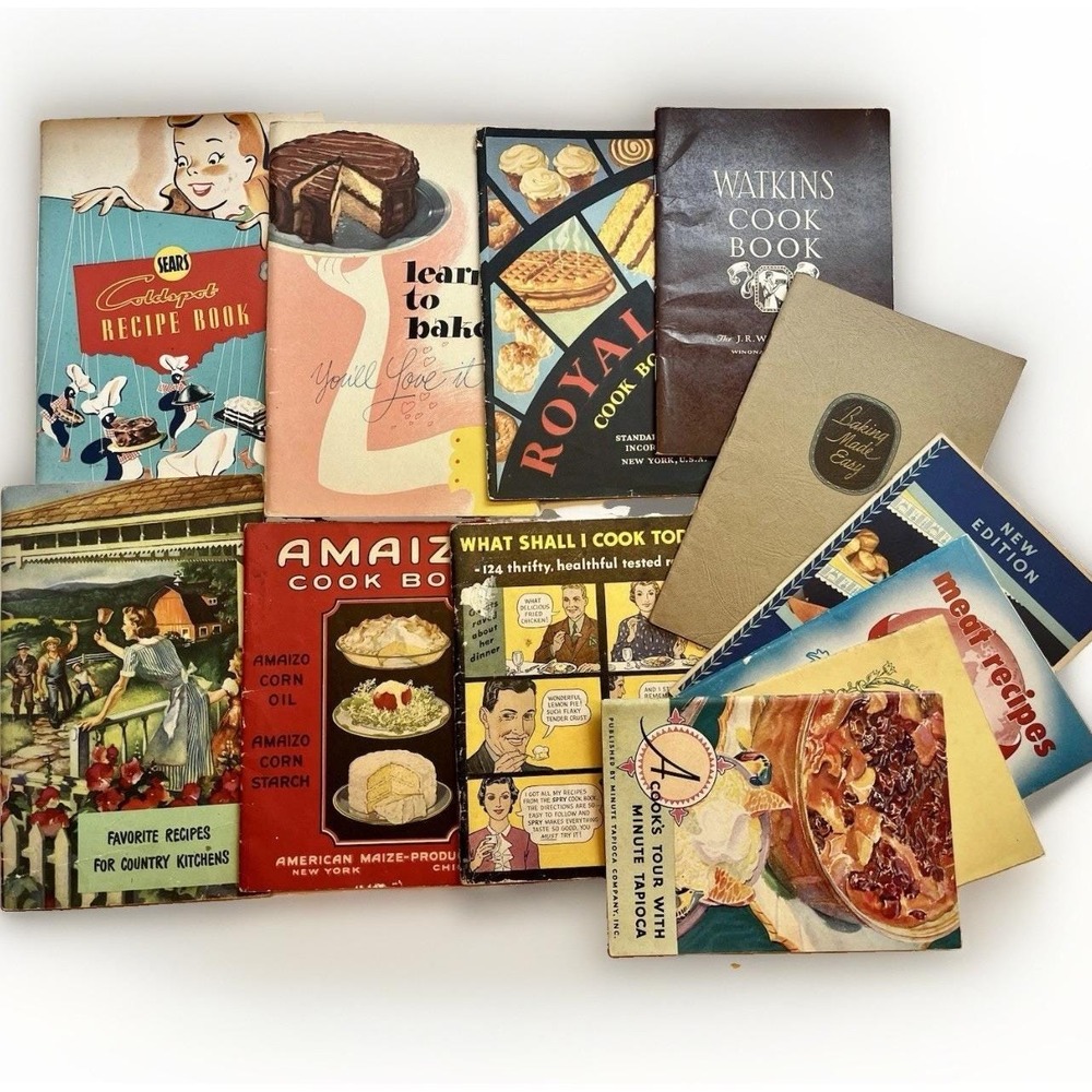 Lot of 12 Vintage Cookbooks Recipe Booklets Pamphlets 1930s-40s Minnesota Soft